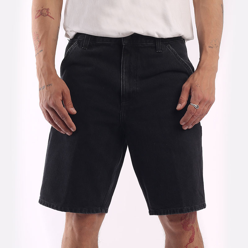 мужские черные шорты  Carhartt WIP Single Knee Short I032026-black - цена, описание, фото 3
